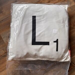 Scrabble Letter “L” Cushion Throw Pillow 16”x16” NWT Board Game Wild & Wolf